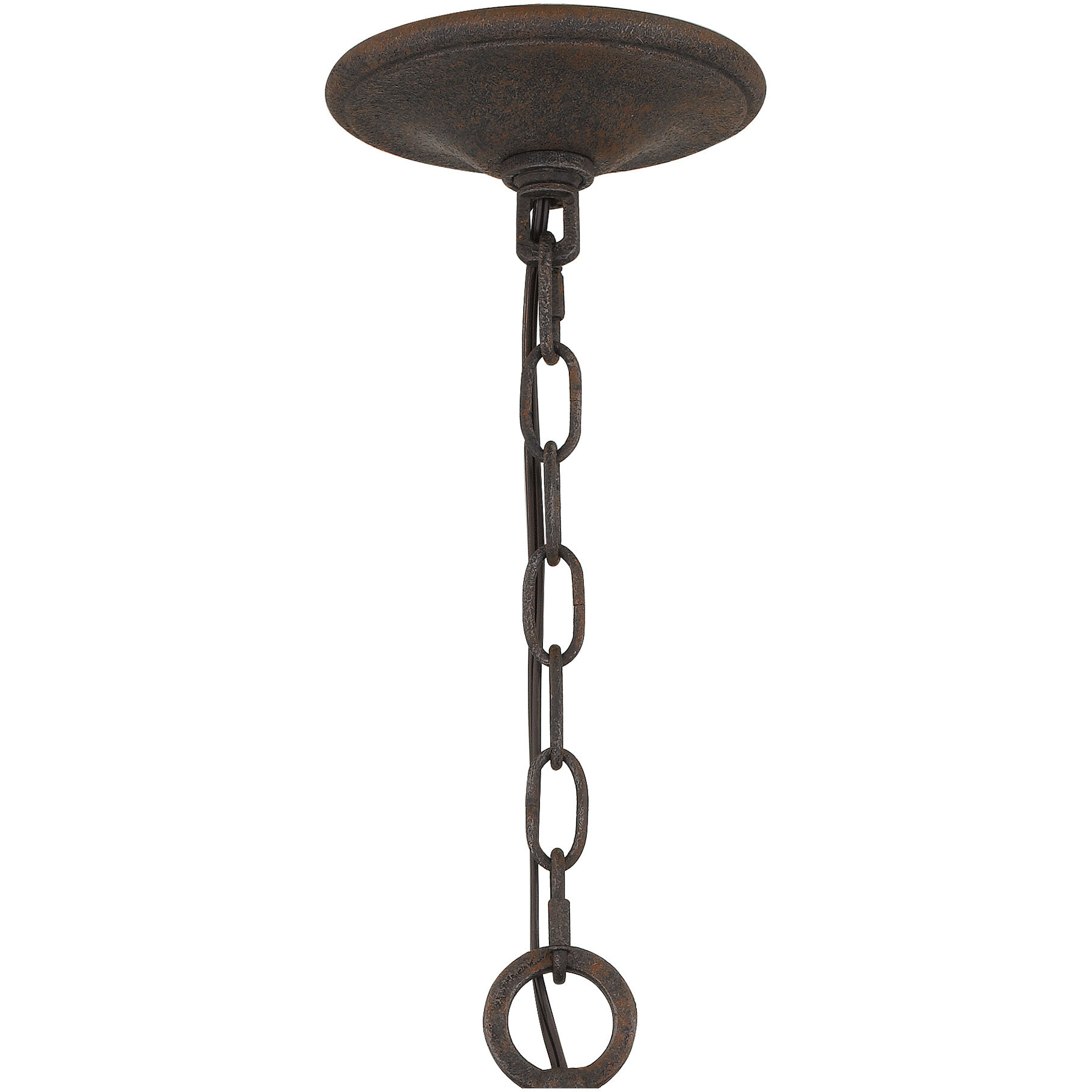Fusion 6 Light 24.75 inch Rustic Black Pendant Ceiling Light, Outdoor