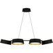 Byrnes LED 40 inch Matte Black Linear Chandelier Ceiling Light, Medium
