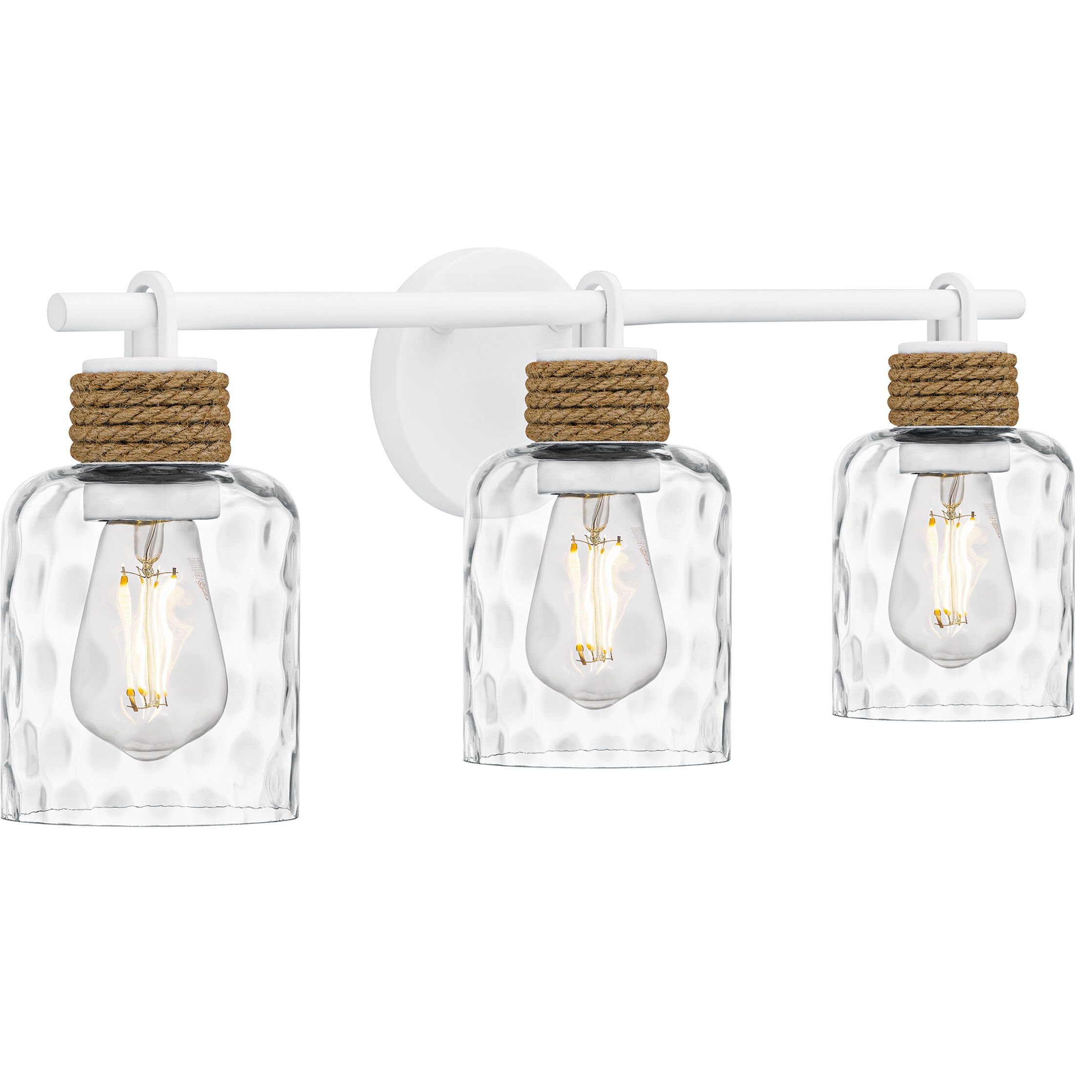 Baltic 3 Light 24 inch Matte White Bath Light Wall Light, Large