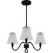 McKinney 3 Light 21.75 inch Matte Black Chandelier Ceiling Light