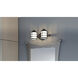 Hazlett 2 Light 15 inch Matte Black Bath Light Wall Light