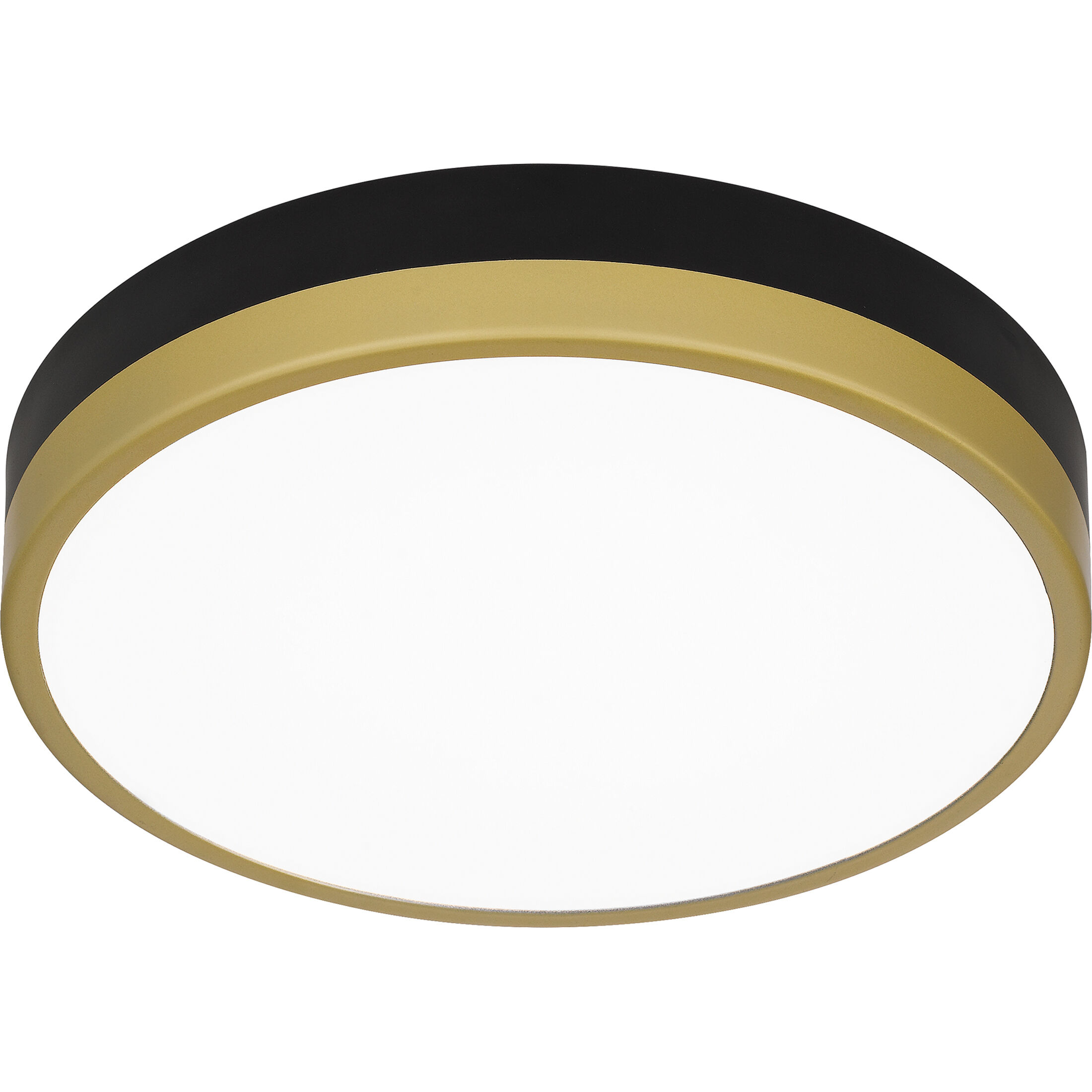 Weldin LED 11 inch Matte Black Gold Flush Mount Ceiling Light