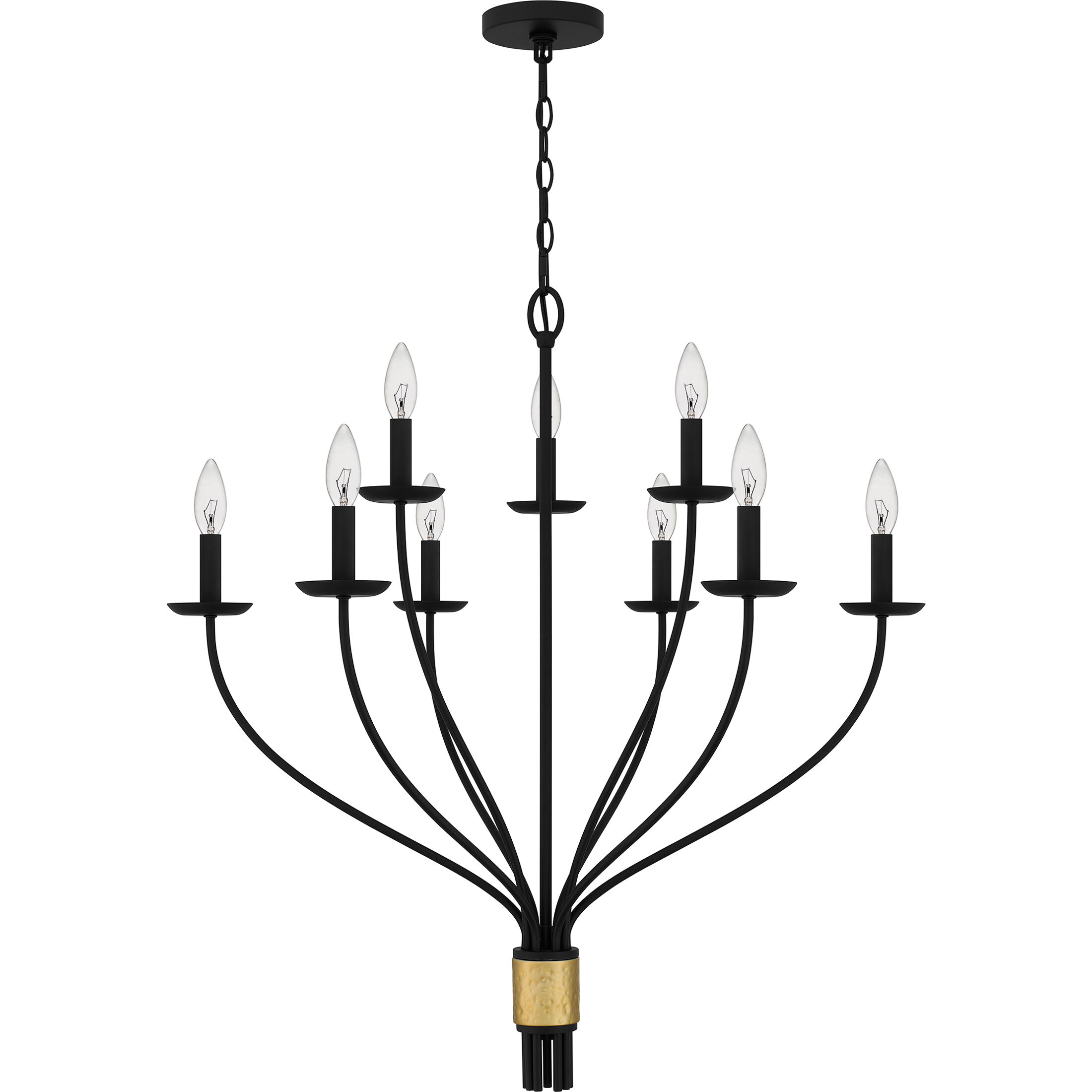 Margaret 9 Light 32 inch Matte Black Chandelier Ceiling Light