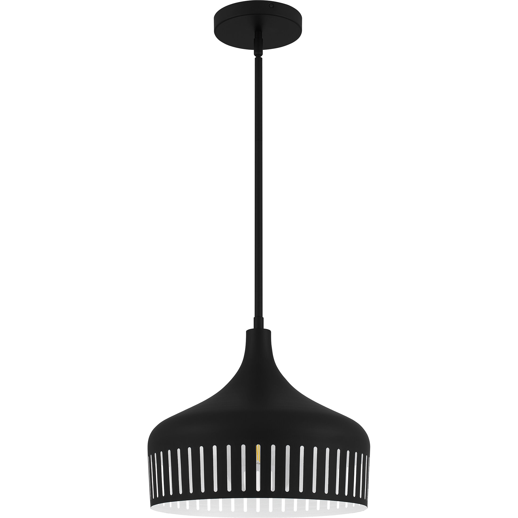 Keagan 1 Light 14 inch Matte Black Pendant Ceiling Light