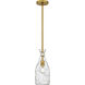Govada 1 Light 6 inch Brushed Gold Mini Pendant Ceiling Light, Small