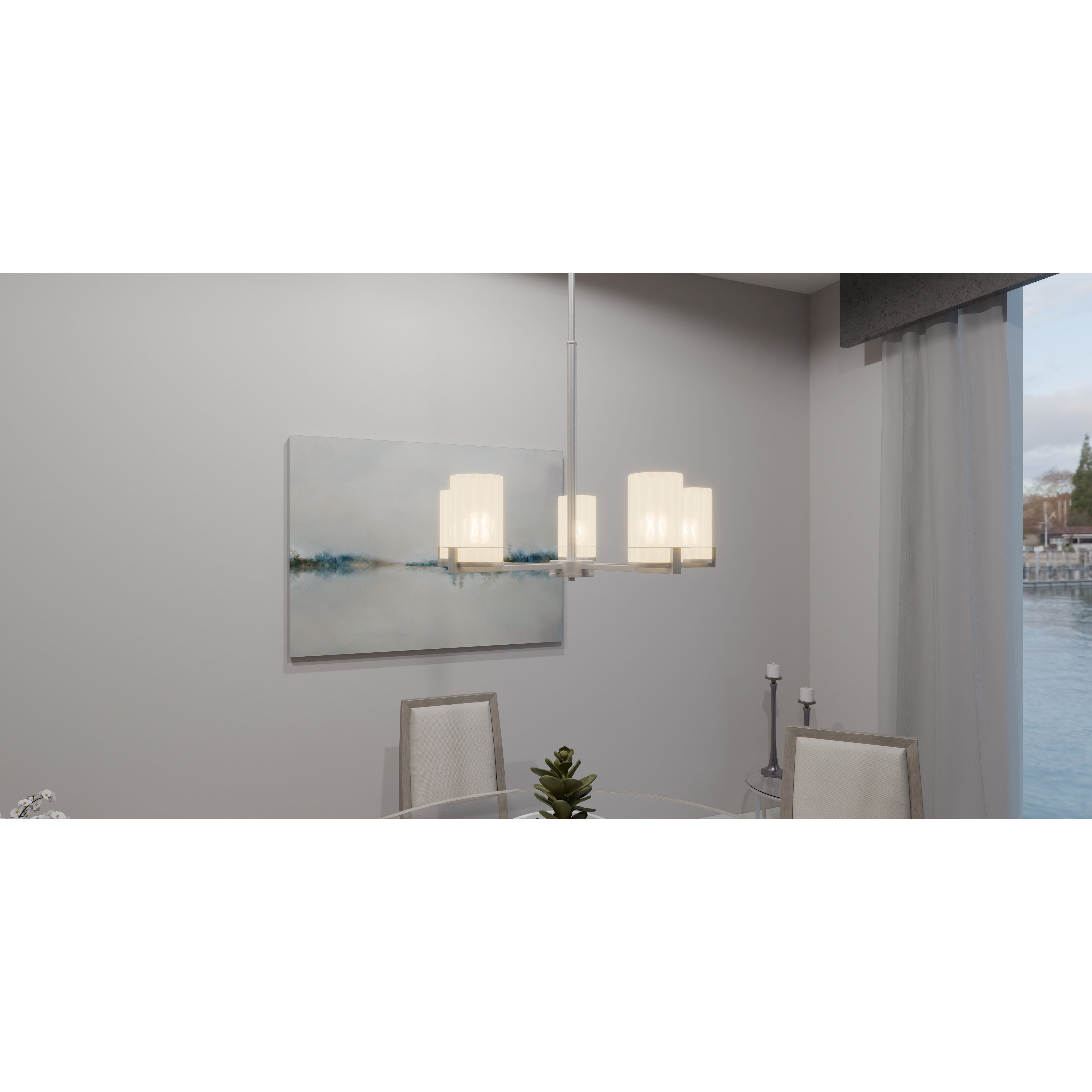 Seymour 5 Light 26.75 inch Brushed Nickel Chandelier Ceiling Light