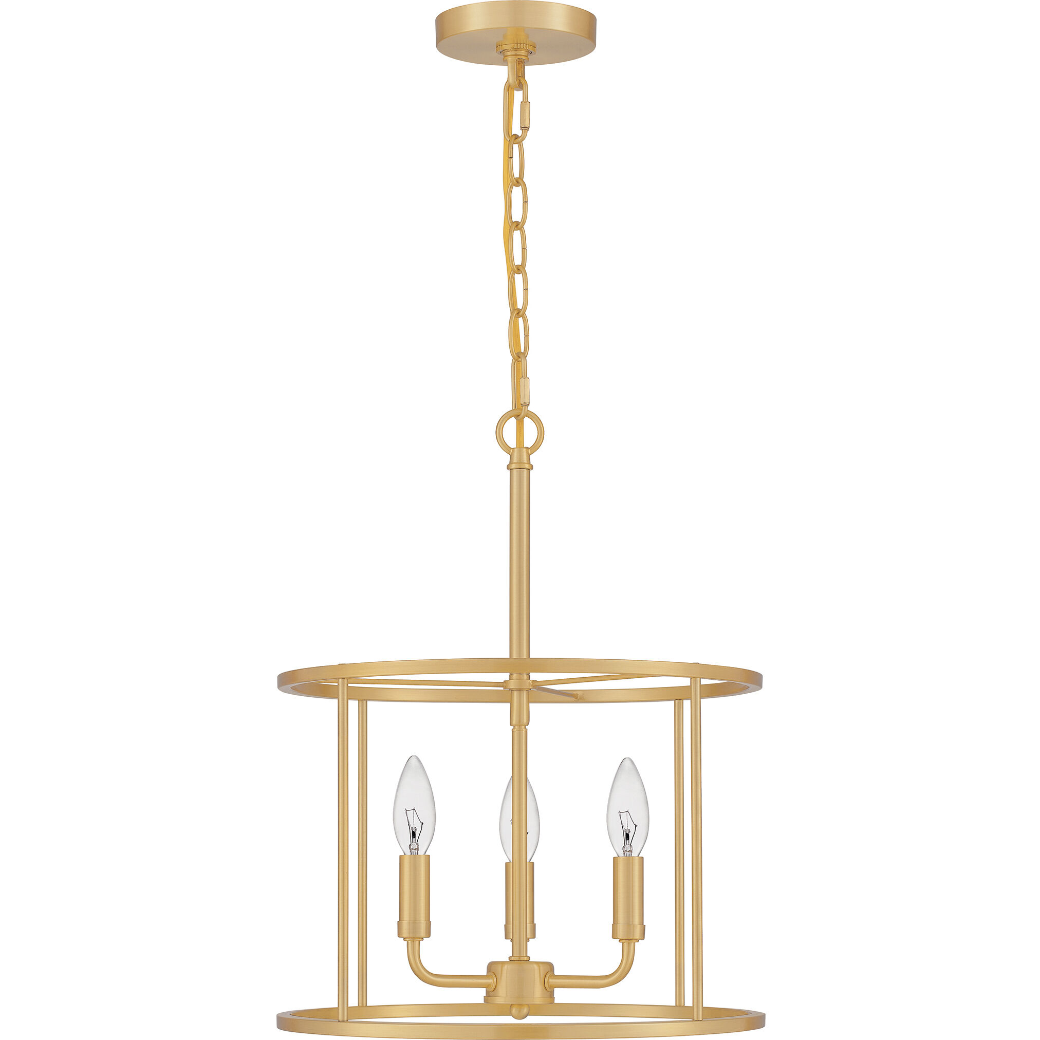 Abner 3 Light 14 inch Aged Brass Pendant Ceiling Light