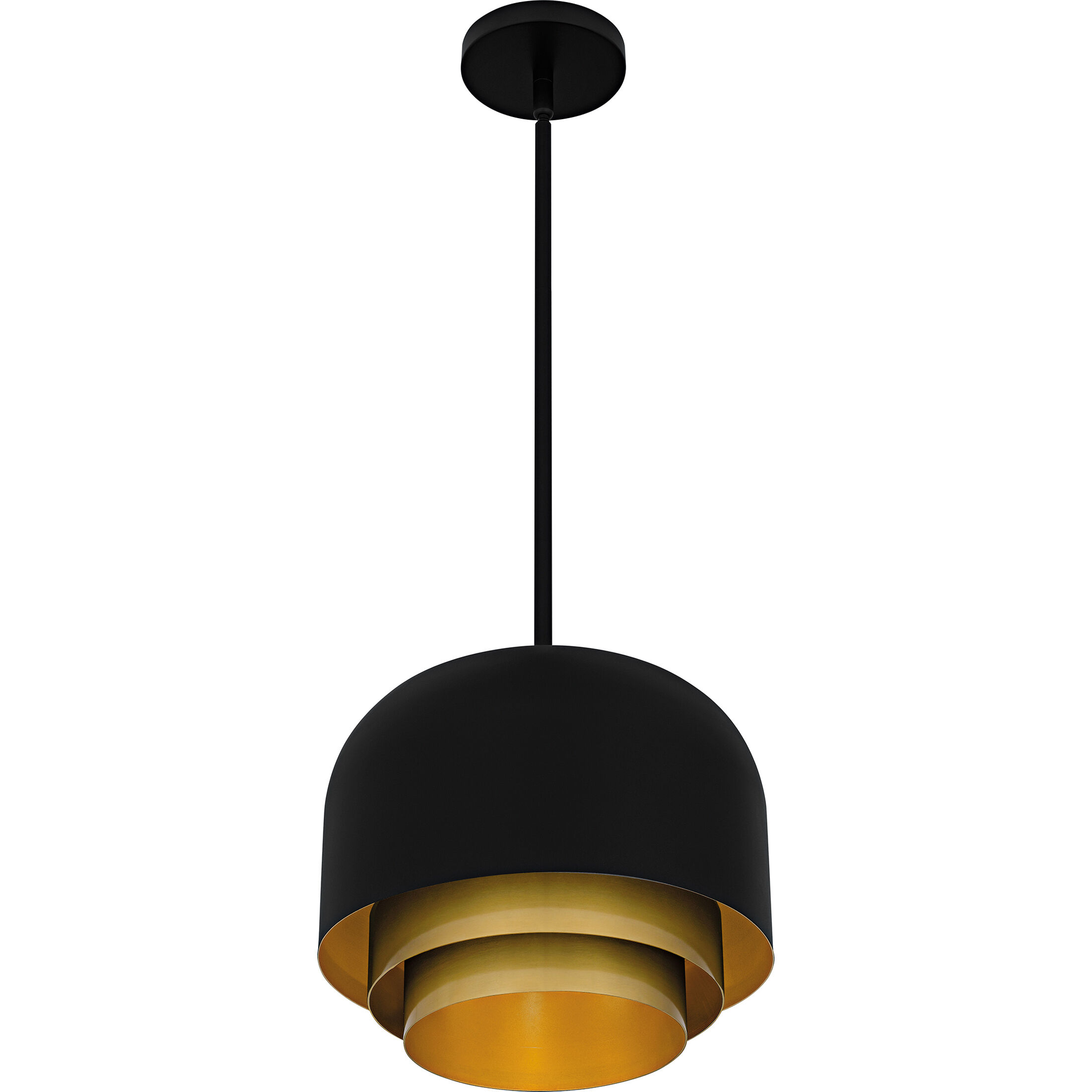 Frankie 3 Light 12 inch Matte Black Pendant Ceiling Light