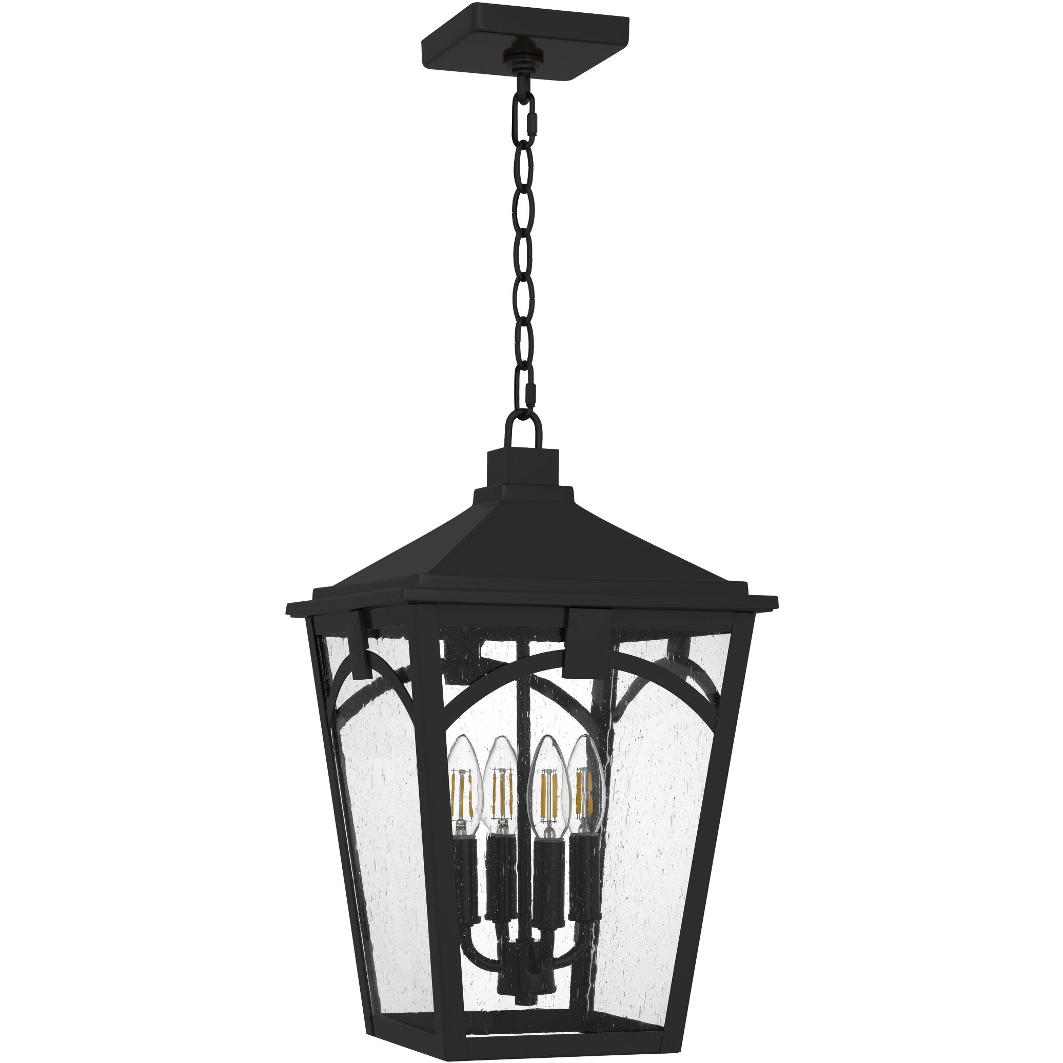 Jaxon 4 Light 10.75 inch Western Bronze Outdoor Hanging Lantern