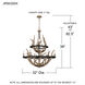 Journey 9 Light 32 inch Earth Black Chandelier Ceiling Light