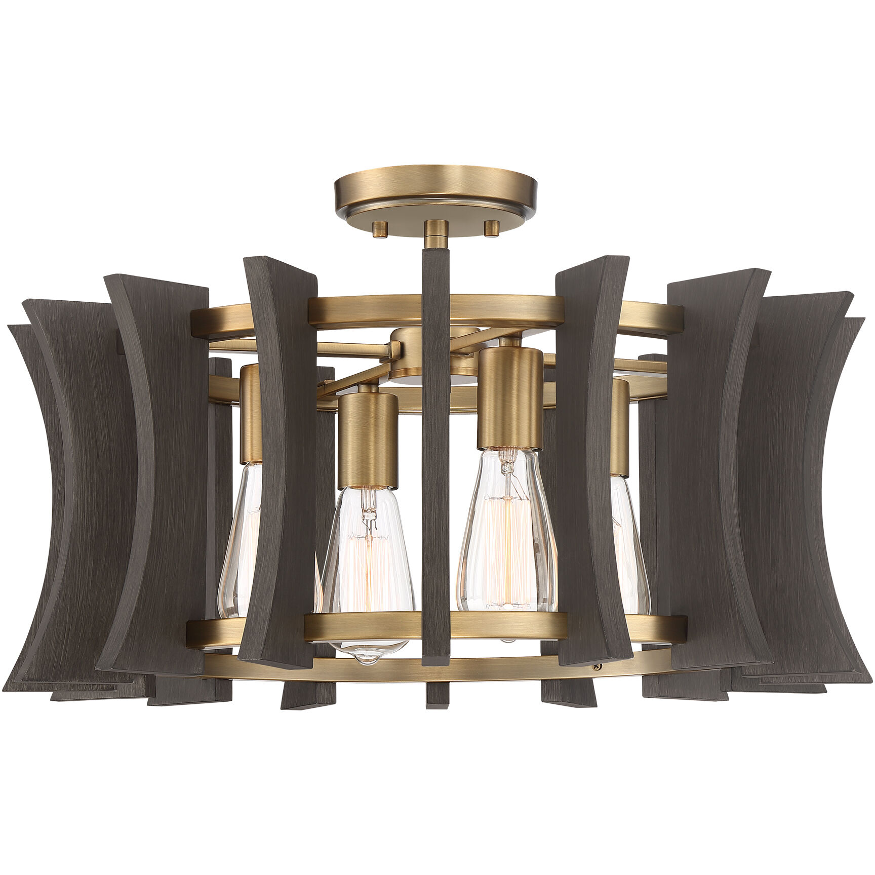 Cordelia 4 Light 21 inch Aged Brass Pendant Ceiling Light