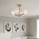 Adelyn 4 Light 22 inch Gold Leaf Semi-Flush Mount Ceiling Light