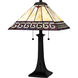 Edith 24.5 inch 75.00 watt Matte Black Table Lamp Portable Light, Tiffany