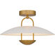 Bingham LED 18 inch Brushed Gold Semi-Flush Mount Ceiling Light, Large
