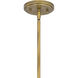 Stella 1 Light 7 inch Weathered Brass Mini Pendant Ceiling Light