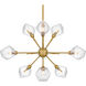 Salvador 9 Light 30 inch Brushed Gold Chandelier Ceiling Light