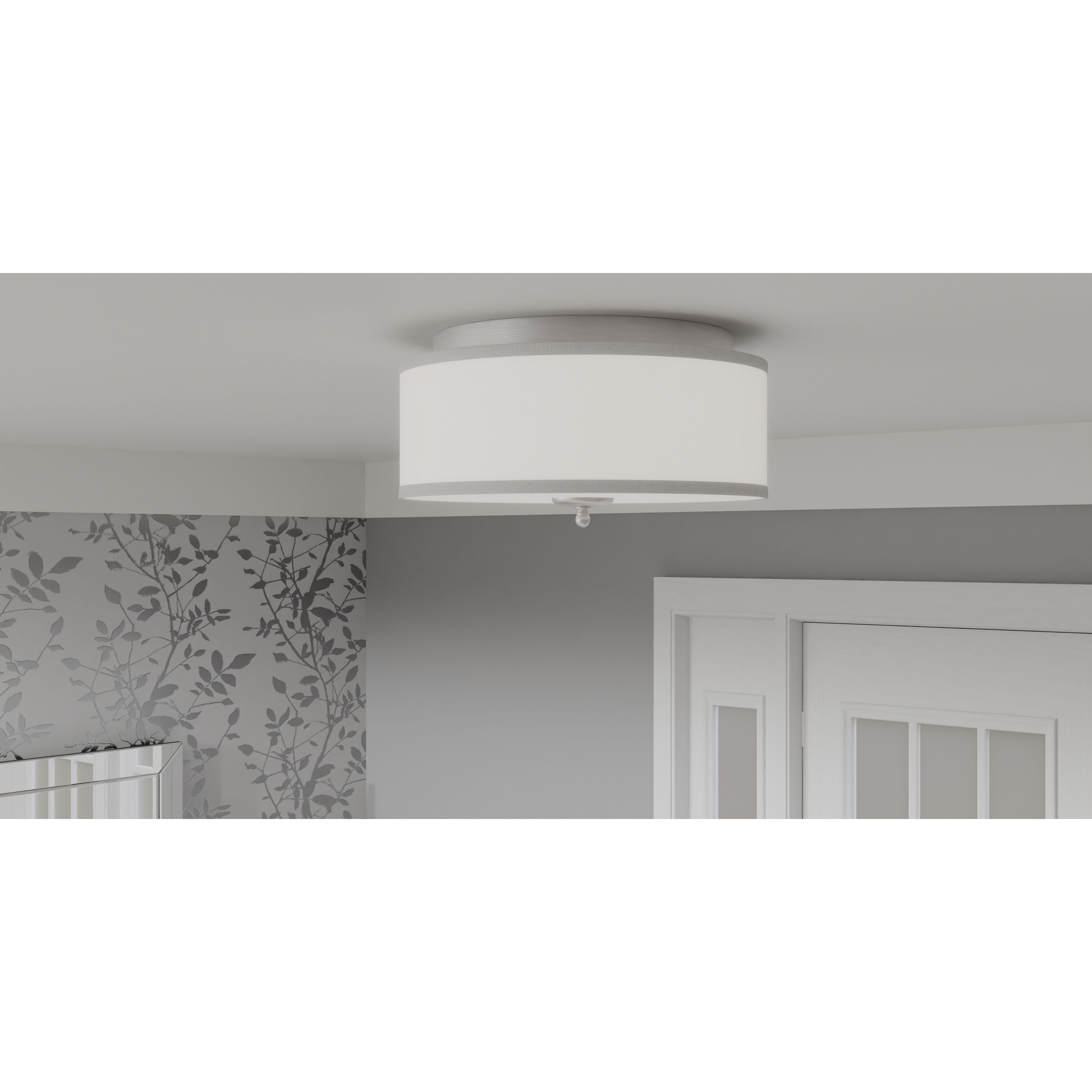 Blanche 3 Light 16 inch Brushed Nickel Flush Mount Ceiling Light, Medium