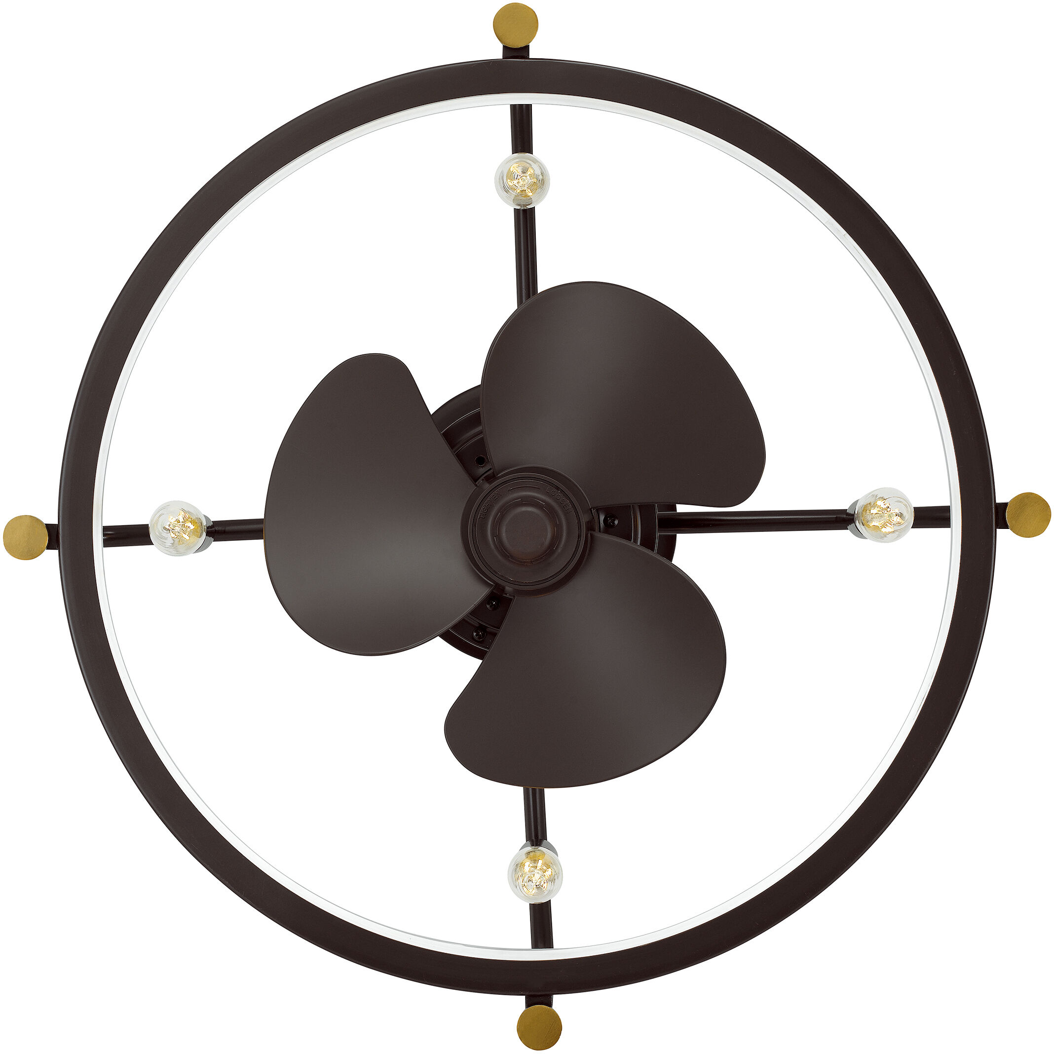 Calvary 23 inch Western Bronze with Brown Blades Fandelier