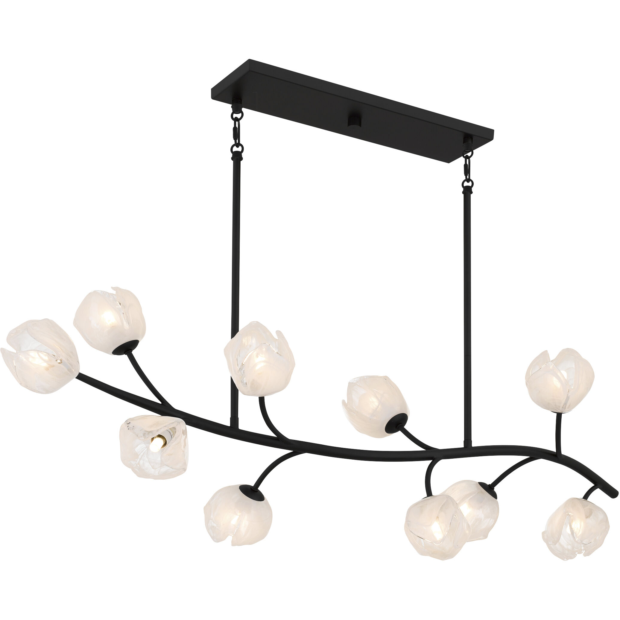 Walker 10 Light 48.5 inch Matte Black Island Light Ceiling Light