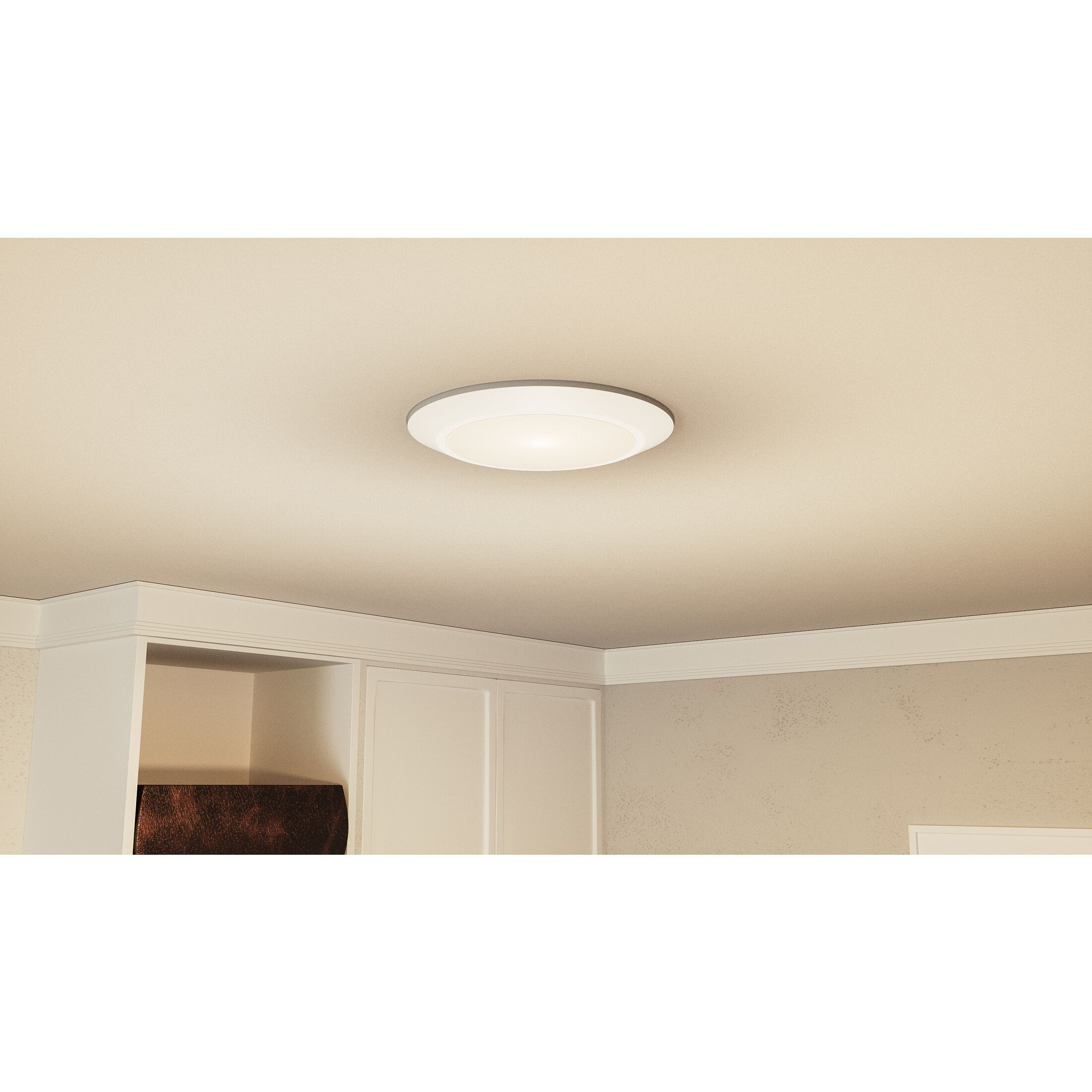 Verge LED 12 inch Fresco Flush Mount Ceiling Light in White Lustre