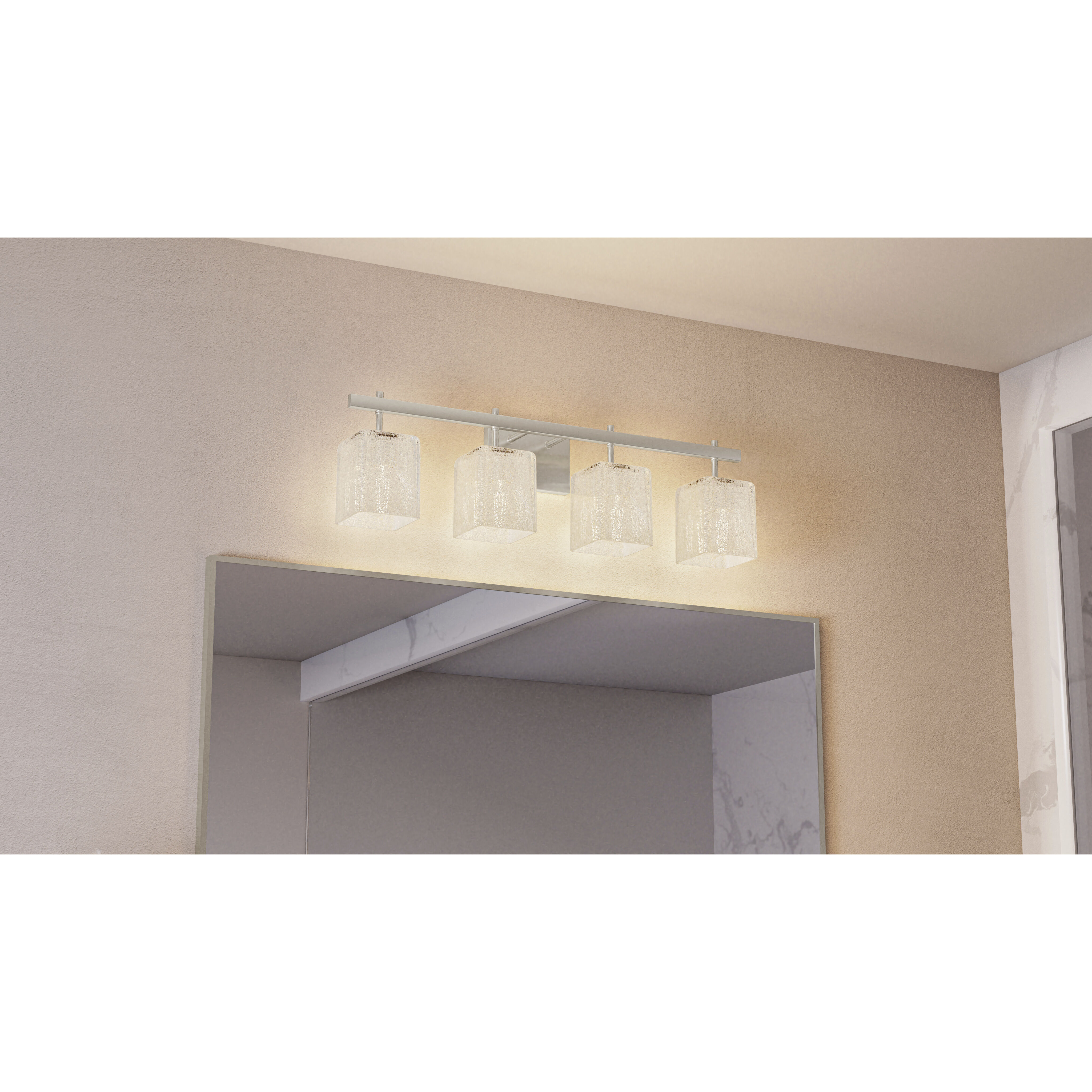 Brenthouse 4 Light 31.5 inch Brushed Nickel Bath Light Wall Light, Extra Large