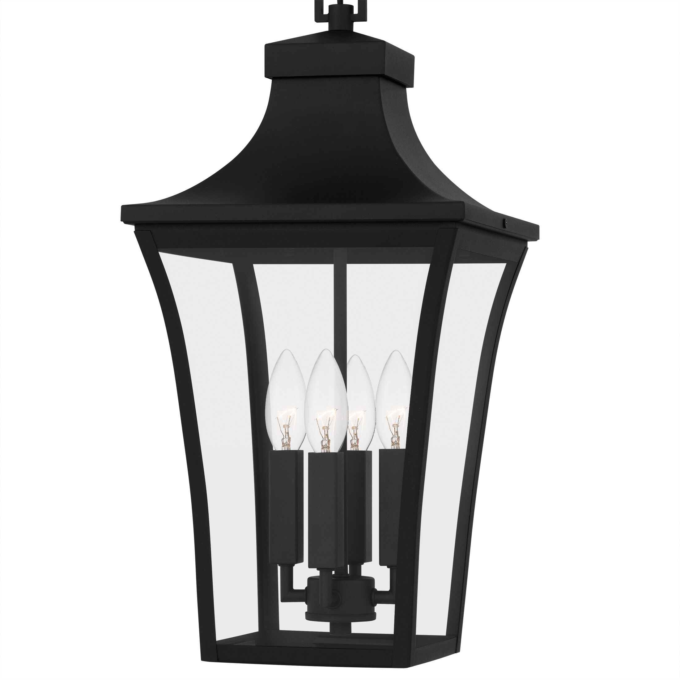 Quentin 4 Light 10 inch Earth Black Outdoor Hanging Lantern, Large