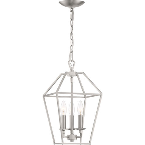 Aviary 3 Light 10 inch Brushed Nickel Foyer Chandelier Ceiling Light
