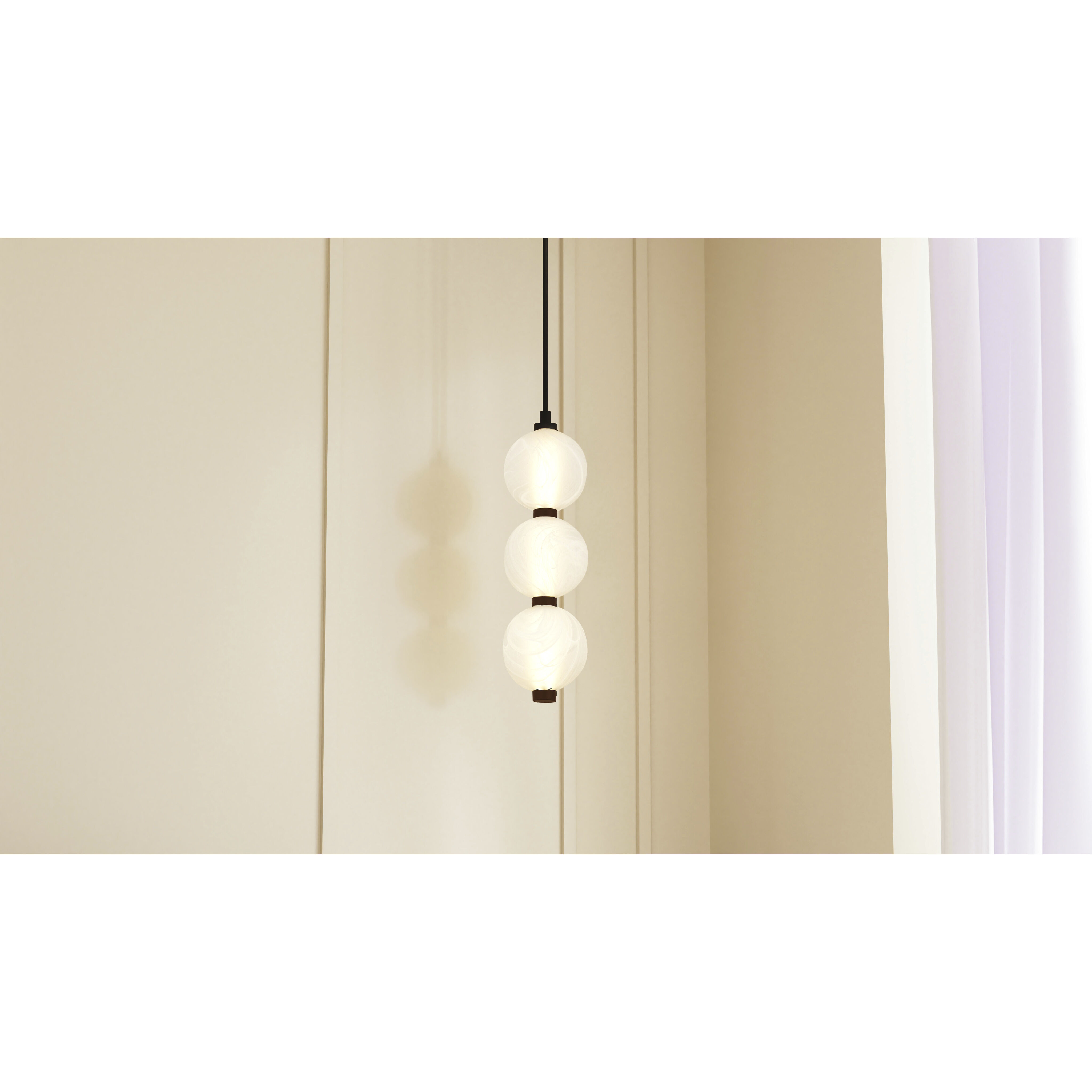 Clarendon LED 5.25 inch Matte Black Mini Pendant Ceiling Light, Small