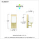 Wilburn LED 6 inch Satin Brass Bath Light Wall Light