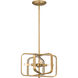 Dupree 4 Light 14 inch Brushed Weathered Brass Pendant Ceiling Light