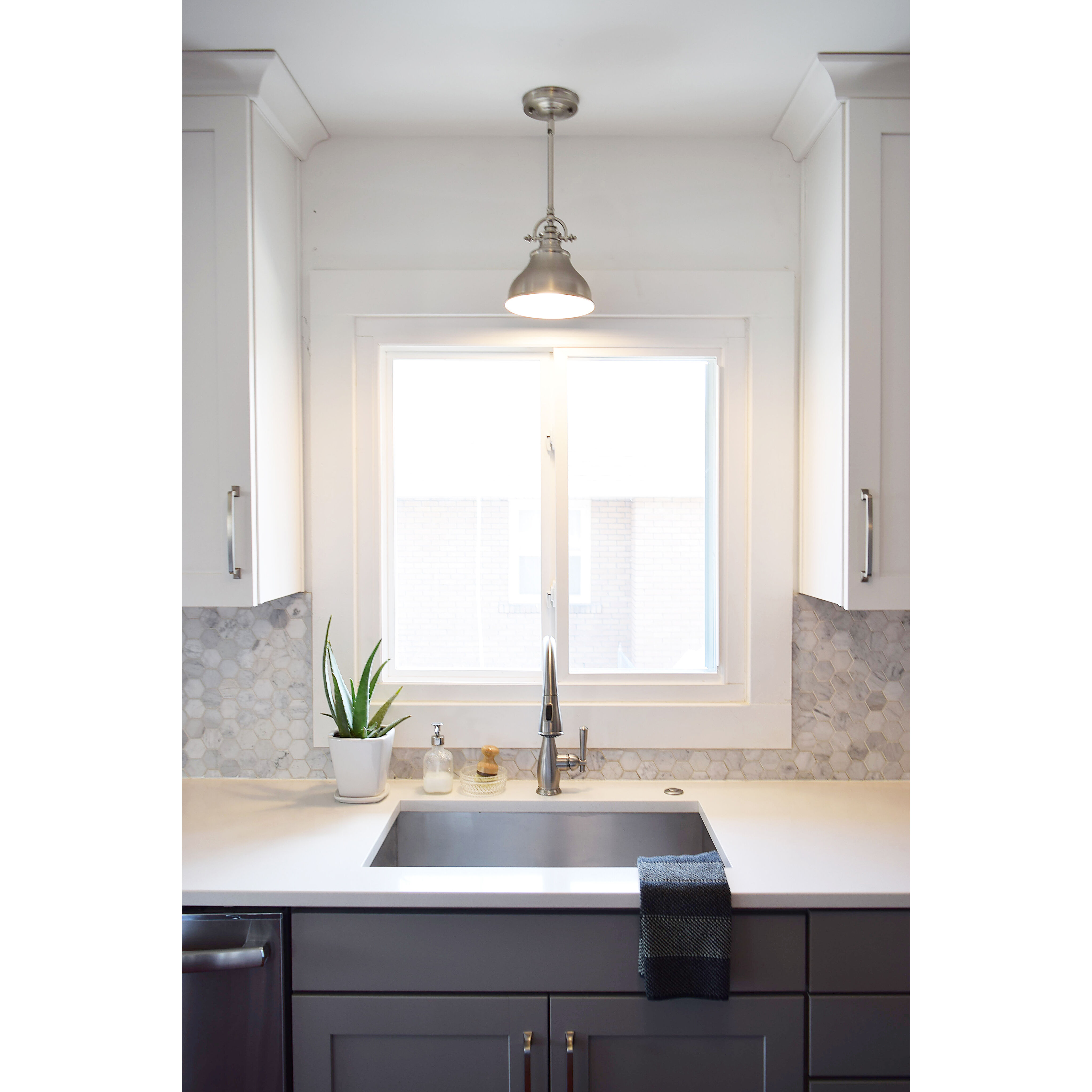 Emery 1 Light 8 inch Brushed Nickel Mini Pendant Ceiling Light