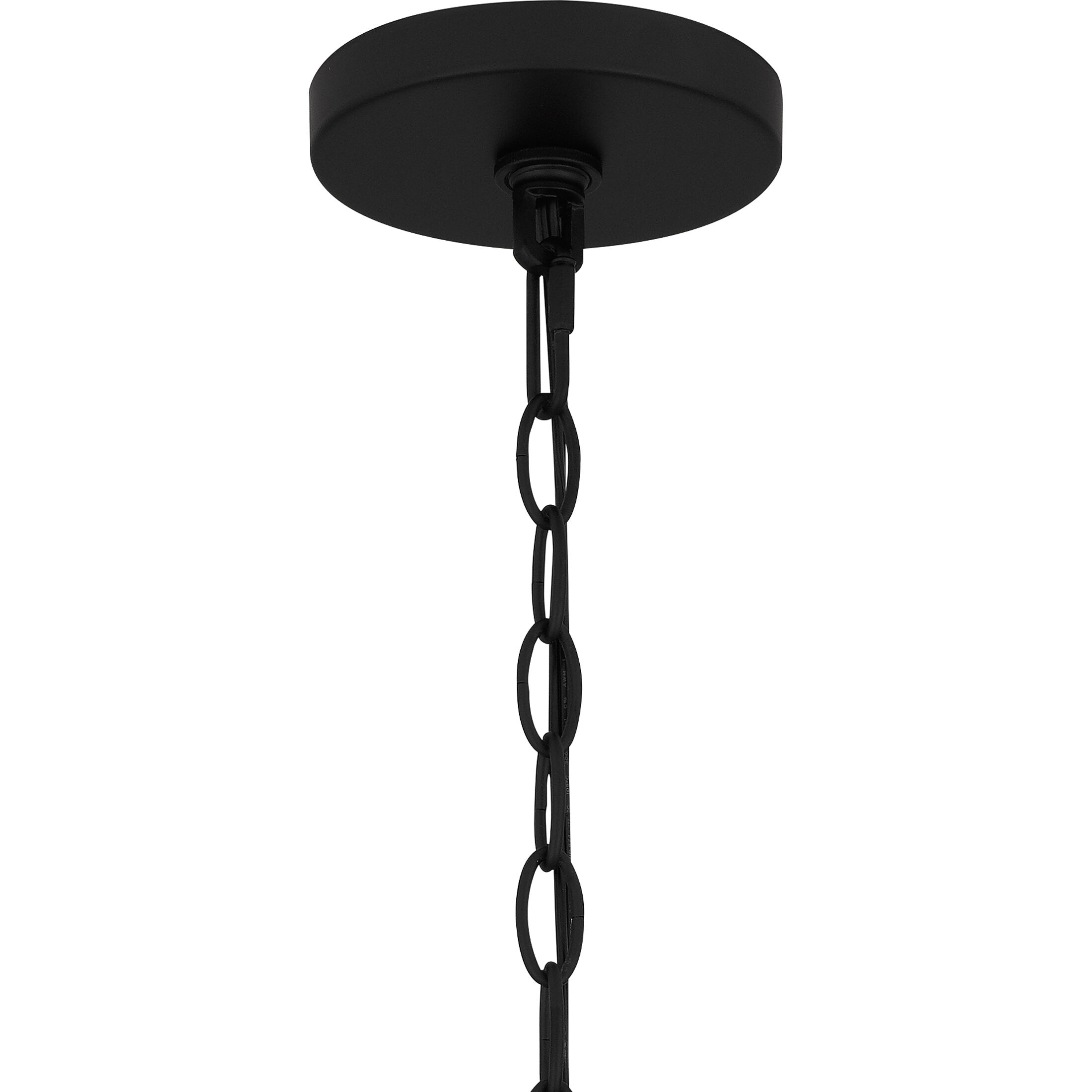 Baltic 1 Light 12 inch Matte Black Mini Pendant Ceiling Light
