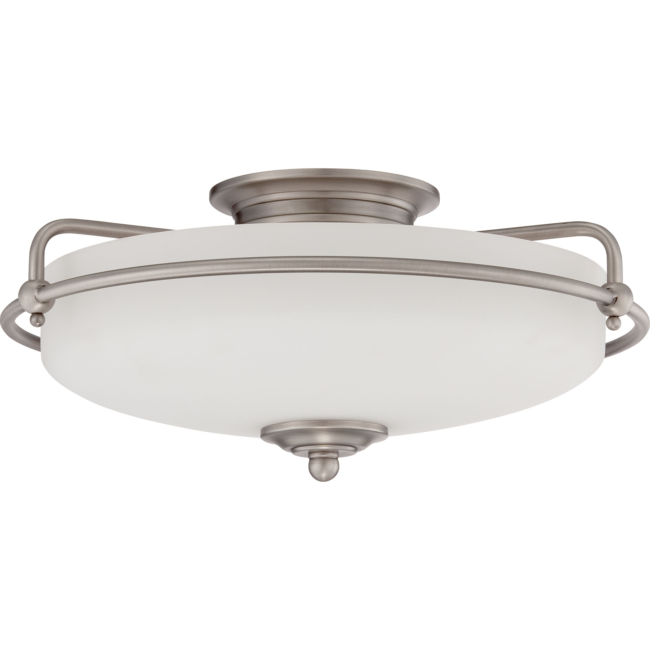 Griffin 3 Light 17 inch Antique Nickel Flush Mount Ceiling Light