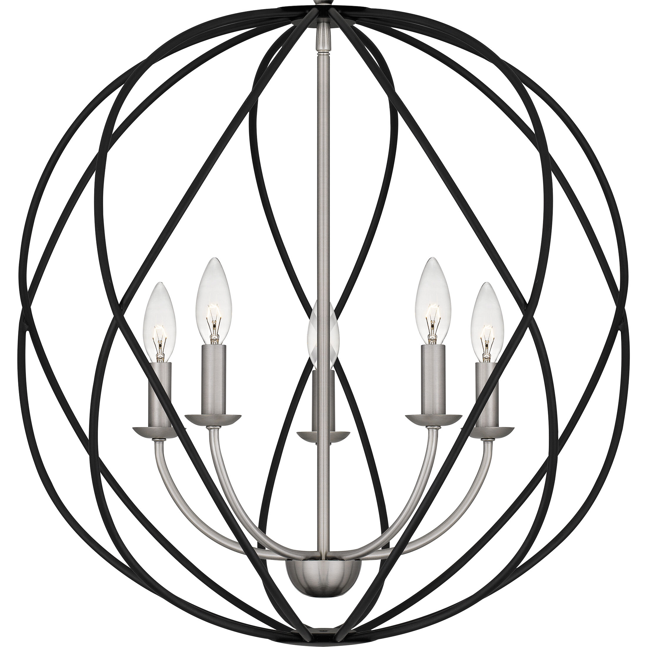 Bryn 5 Light 24 inch Antique Nickel Pendant Ceiling Light