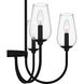 Viscount 6 Light 28 inch Matte Black Chandelier Ceiling Light