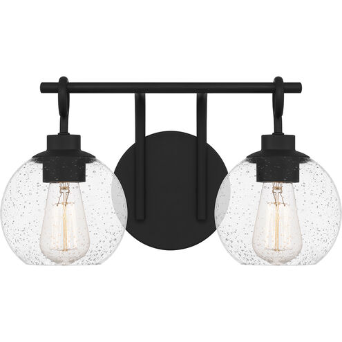 Winston 2 Light 16 inch Matte Black Bath Light Wall Light, Medium