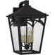 Jaxon 4 Light 17.25 inch Western Bronze Outdoor Wall Lantern