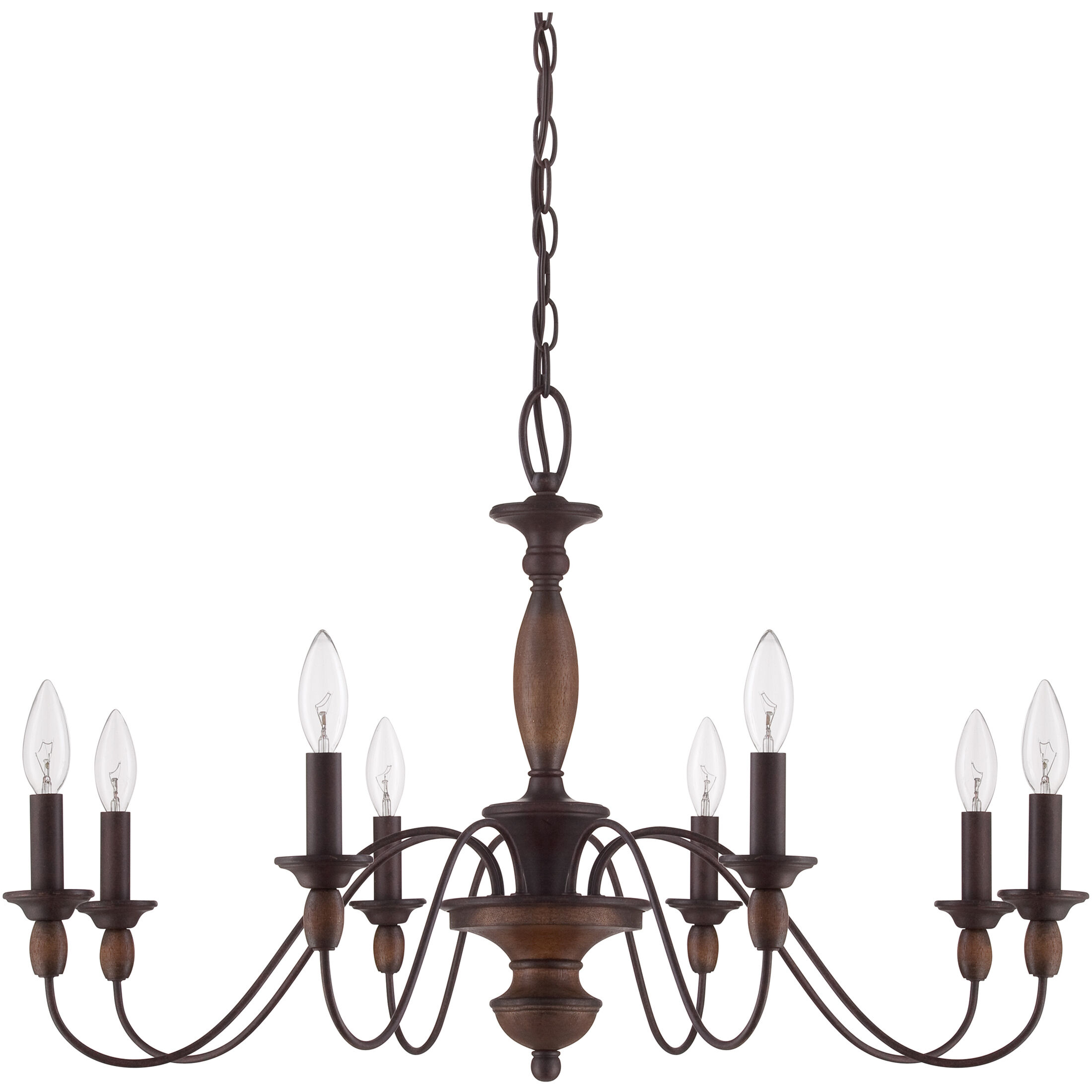 Holbrook 8 Light 29 inch Tuscan Brown Chandelier Ceiling Light