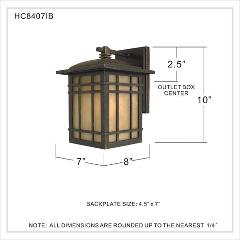 Hillcrest 1 Light 10 inch Imperial Bronze Outdoor Wall Lantern