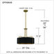 Hanley 4 Light 20 inch Aged Brass Pendant Ceiling Light