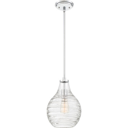 Genie 1 Light 9 inch Polished Chrome Mini Pendant Ceiling Light