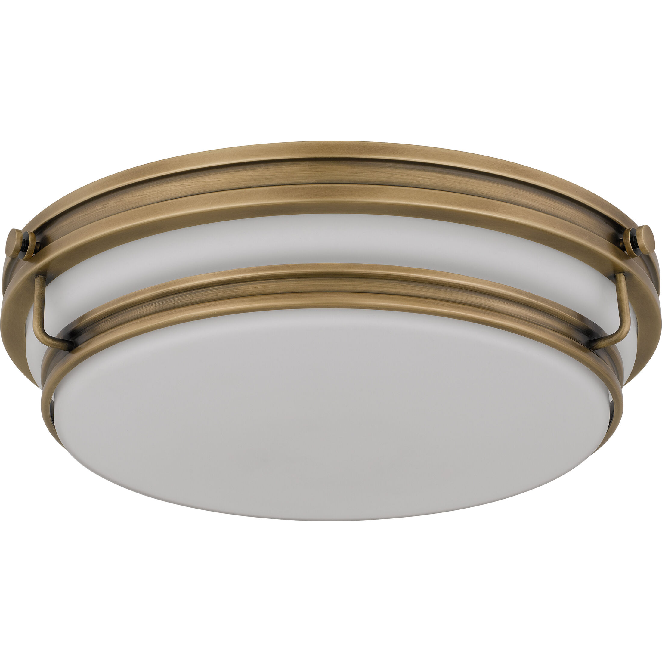 Grafton 3 Light 16 inch Weathered Brass Flush Mount Ceiling Light, Medium