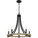 Colombes 5 Light 24 inch Grey Ash Chandelier Ceiling Light