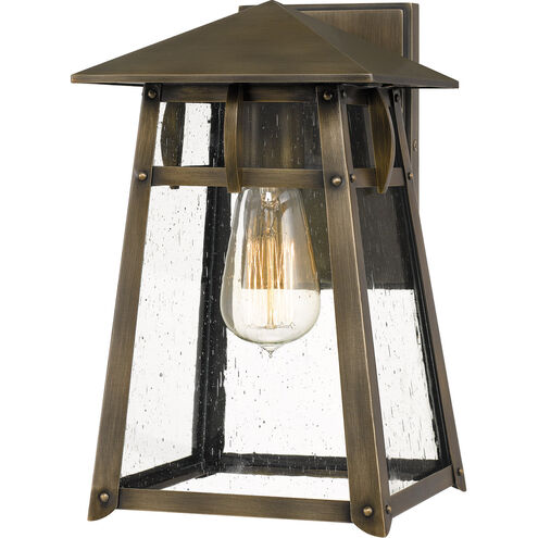 Merle 1 Light 12 inch Statuary Bronze Outdoor Wall Lantern, Medium