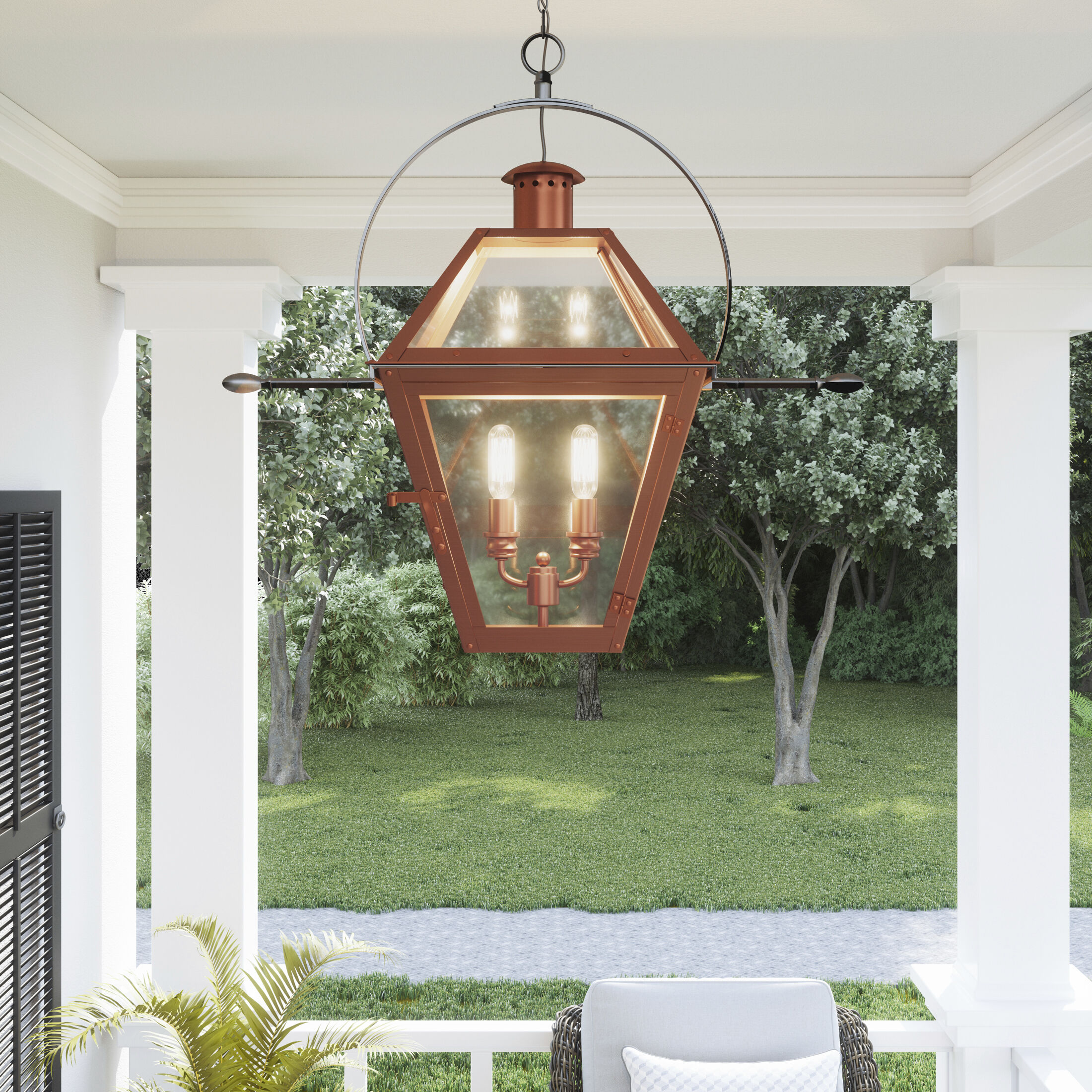 Copper outdoor sale hanging lantern