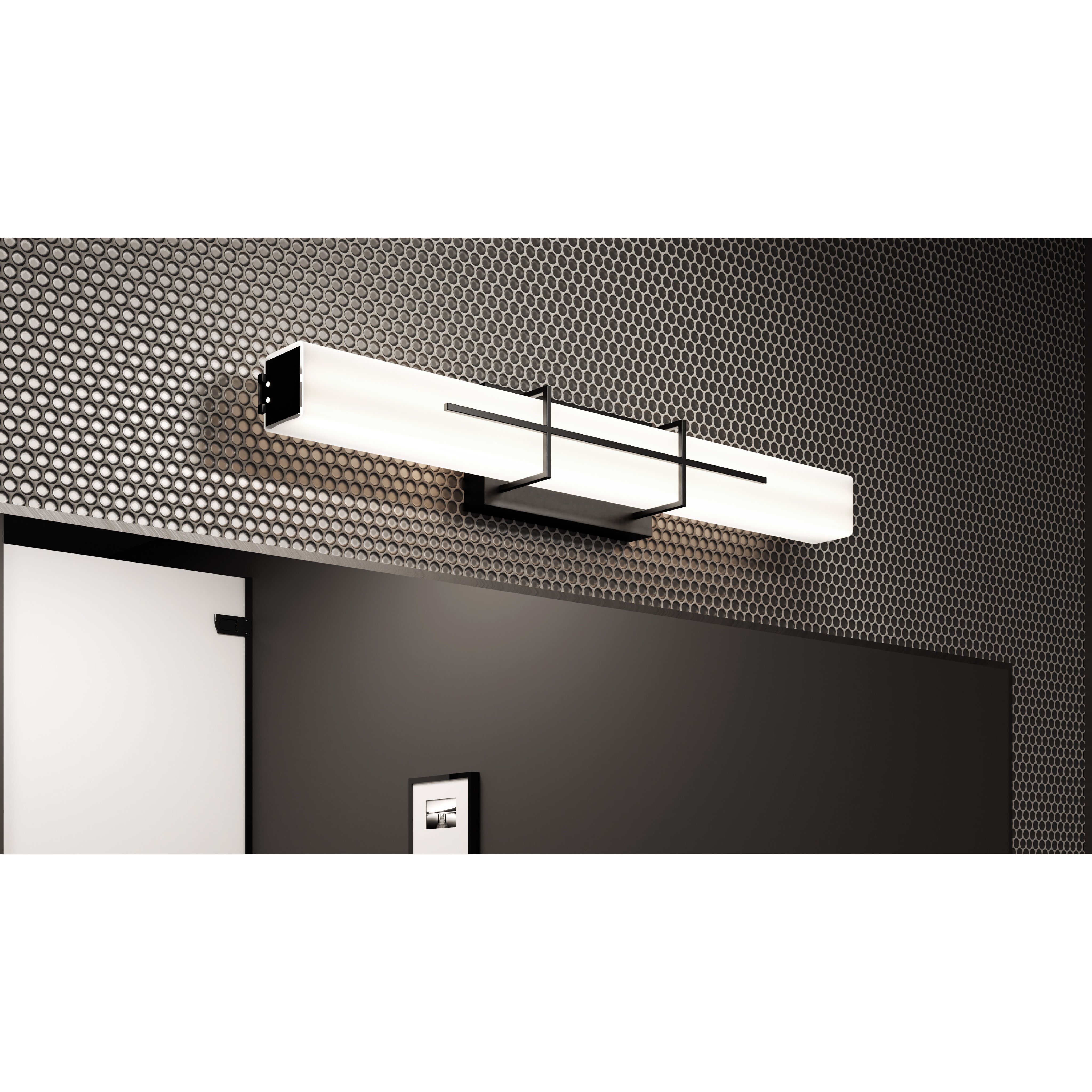 Gemini LED 28.25 inch Matte Black Bath Light Wall Light