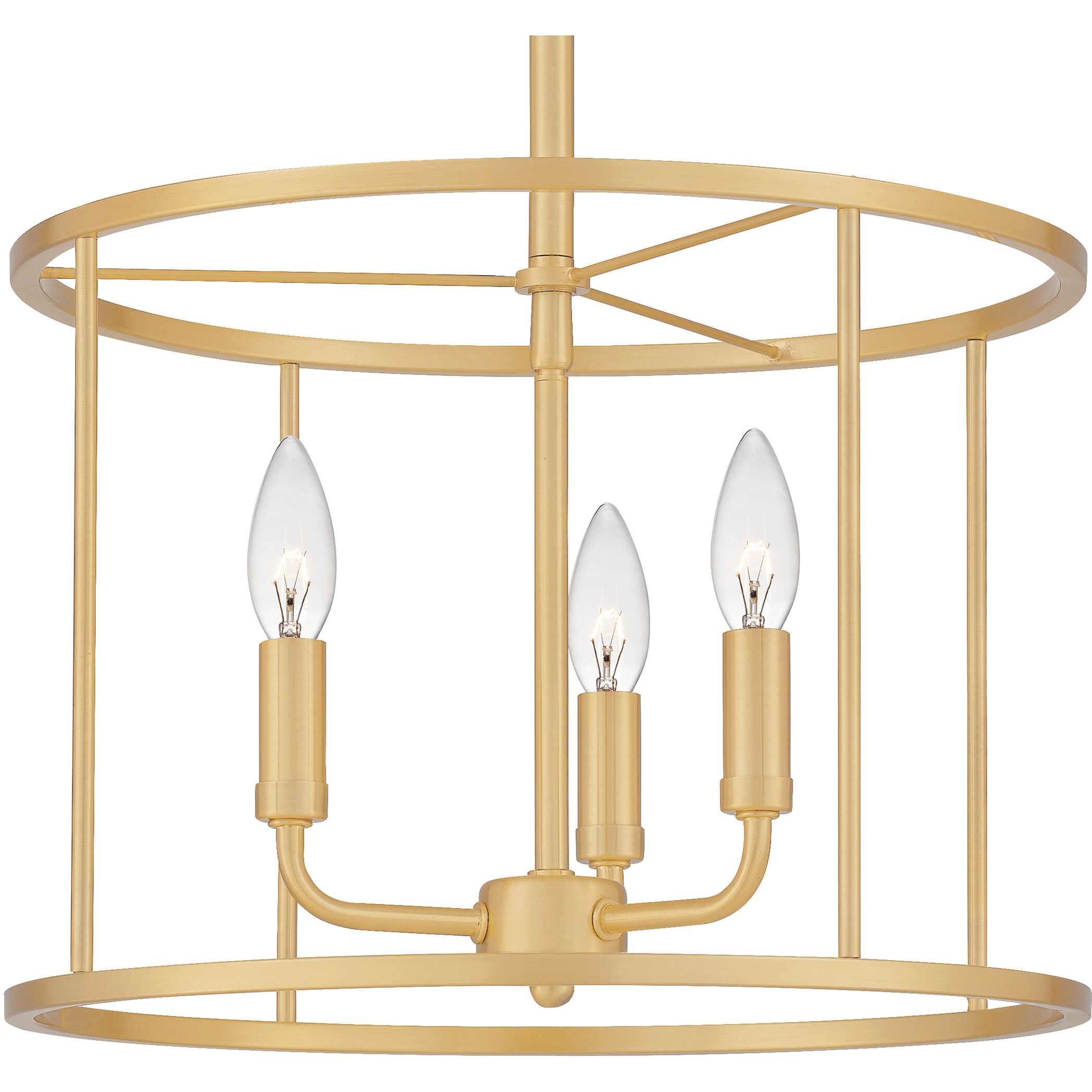 Abner 3 Light 14 inch Aged Brass Pendant Ceiling Light