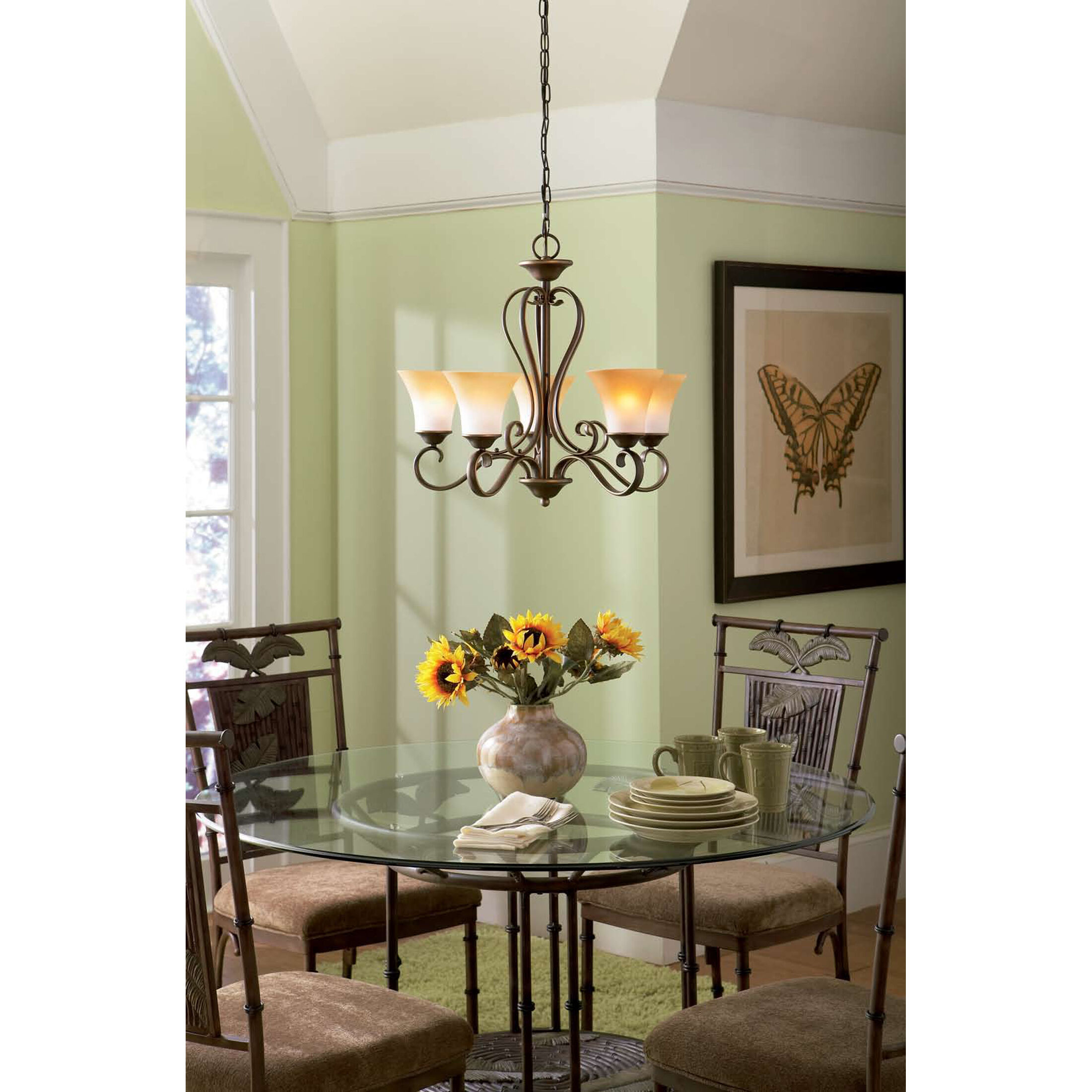 Duchess 5 Light 25 inch Palladian Bronze Chandelier Ceiling Light