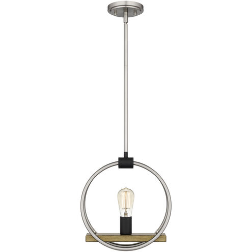 Sterling 1 Light 12 inch Brushed Nickel Mini Pendant Ceiling Light, Small