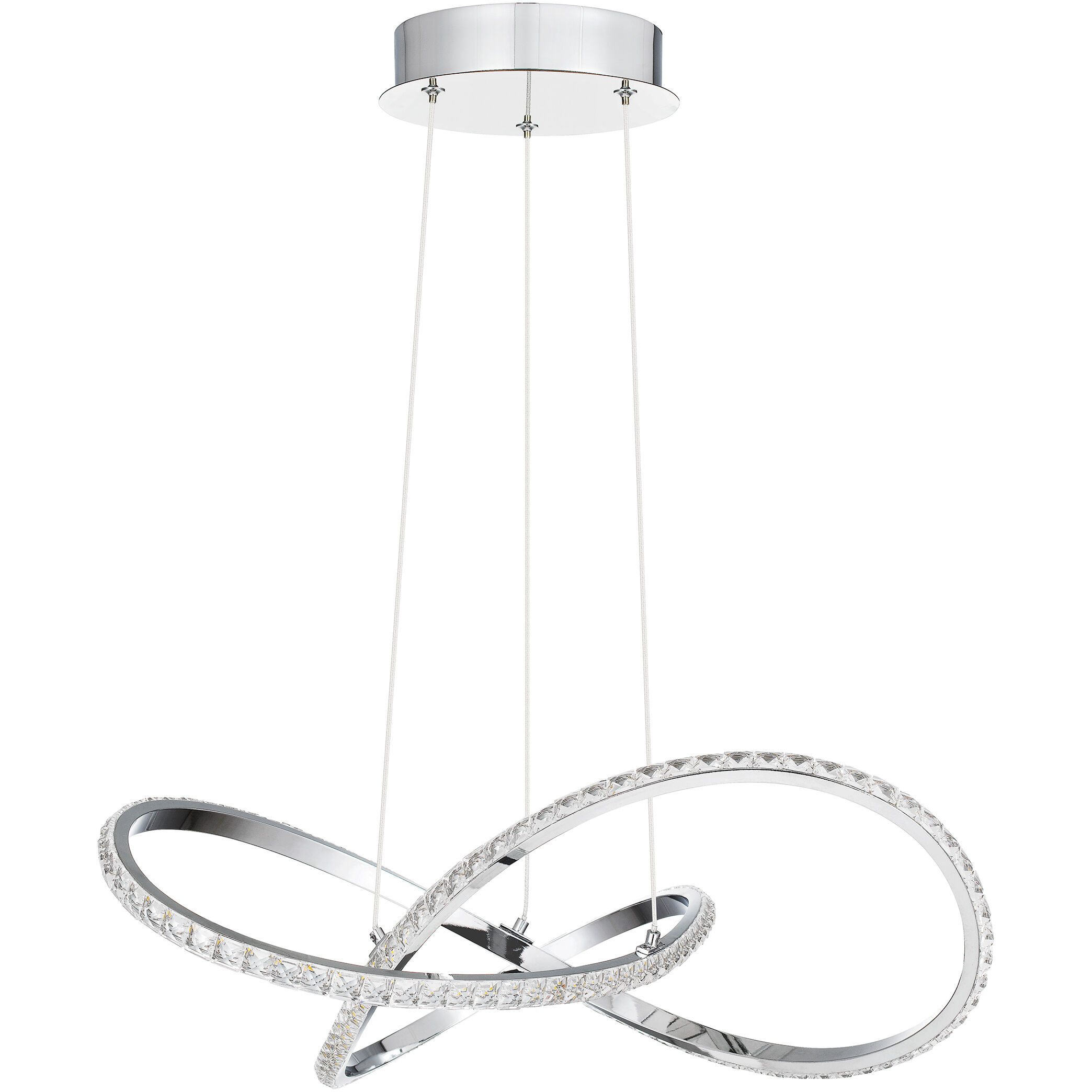Rumi 19 inch Polished Chrome Pendant Ceiling Light
